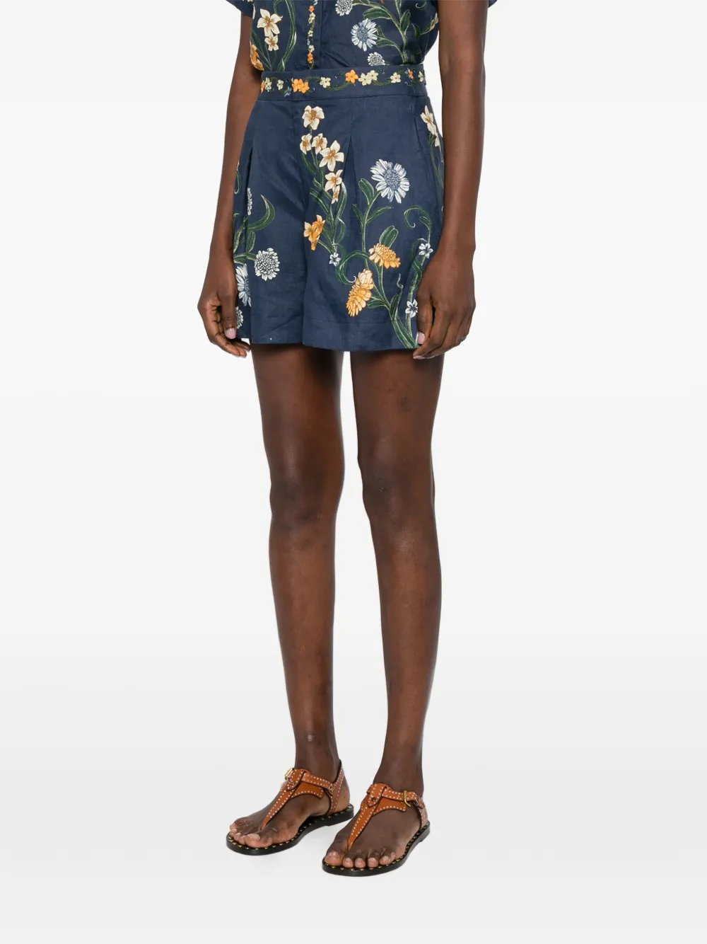 Agua By Agua Bendita Maratea shorts met bloemen Blauw