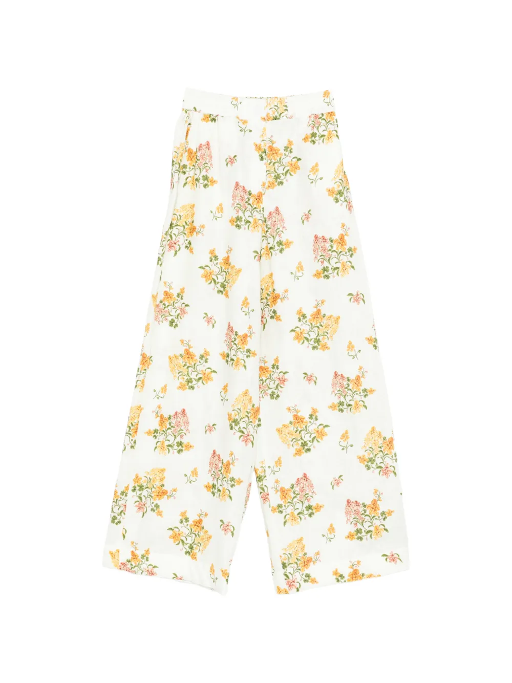 Agua By Agua Bendita Tota Cordillera floral palazzo pants - Bianco