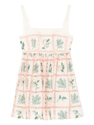 Agua By Agua Bendita Fairy Suki tie-back Floral Maxi Dress | Orange |  FARFETCH