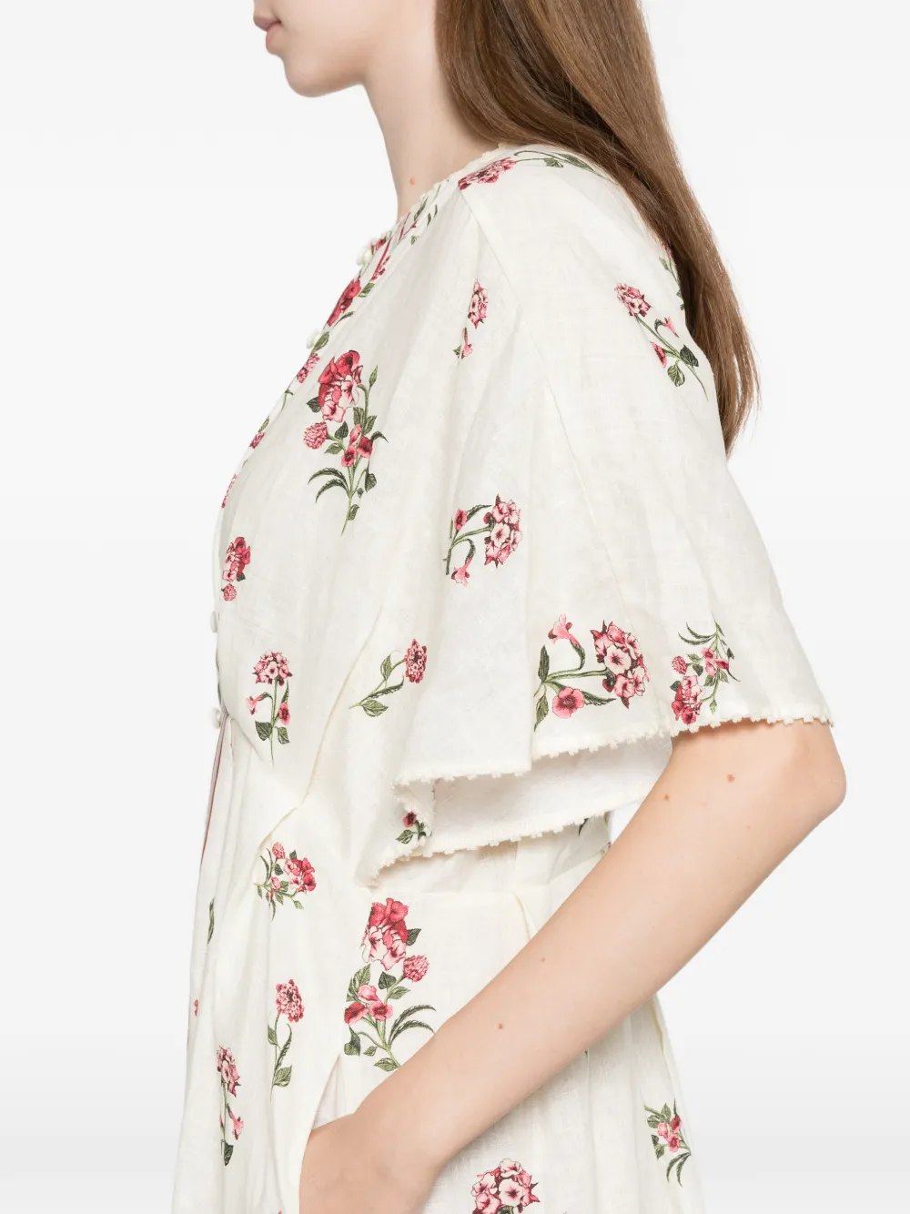 Agua By Agua Bendita Gesto Quebrada Floral Maxi Dress In Multi