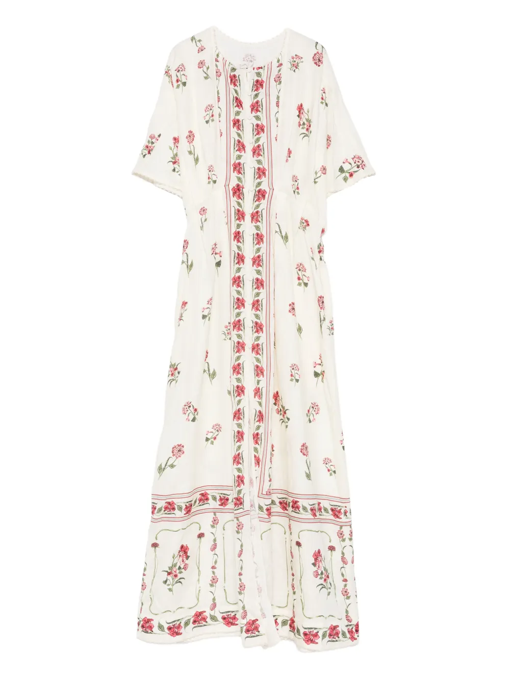 Agua By Agua Bendita Gesto Quebrada Floral Maxi Dress In Multi