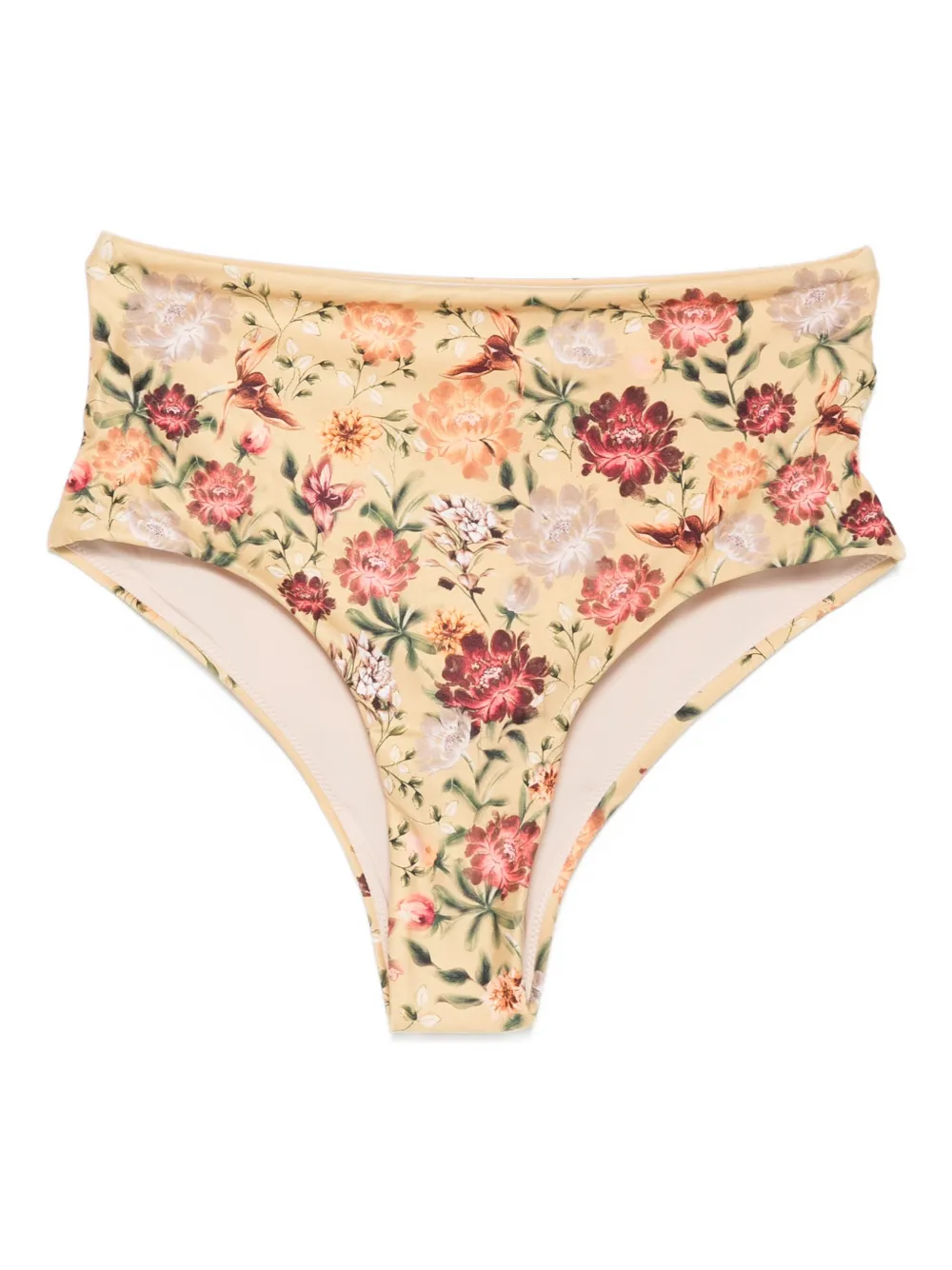 Agua By Agua Bendita Magenta Paramo High-waist Bikini Bottom In Brown