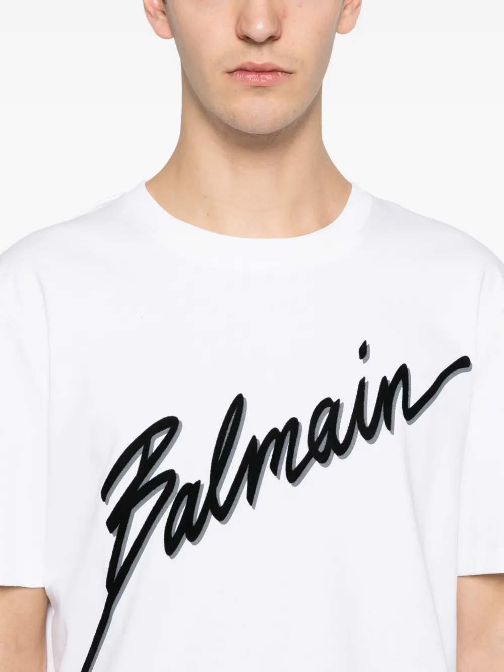 Balmain T-shirt met geborduurd logo Wit
