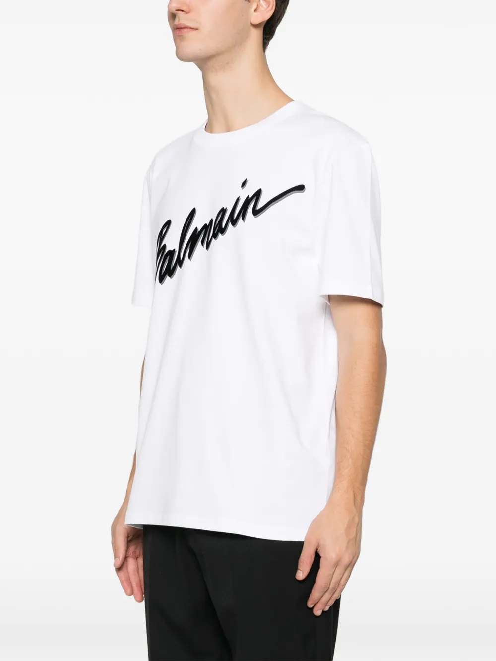  Balmain Logo-embroidered T-shirt - White 