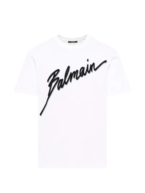 Balmain logo-embroidered T-shirt