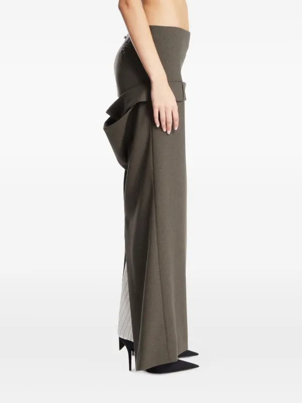 Jean Paul Gaultier Pocket-detail Long Skirt in Green