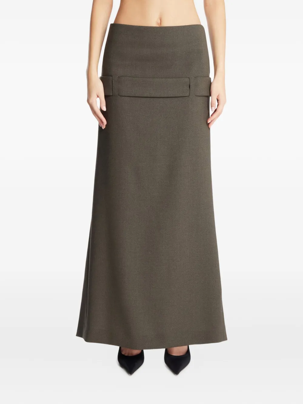 Jean Paul Gaultier Maxi-rok met zakdetail Groen