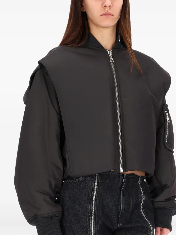 Jean Paul Gaultier ジップアップ ボンバージャケット | グレー Jean Paul Gaultier ジップアップ ボンバージャケット | グレー