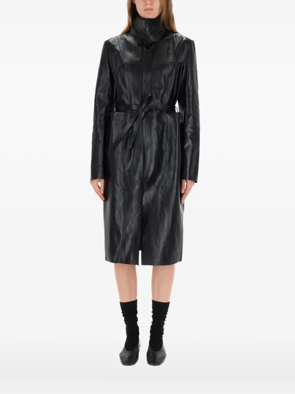 OUR LEGACY belted leather jacket | Black | Image 1