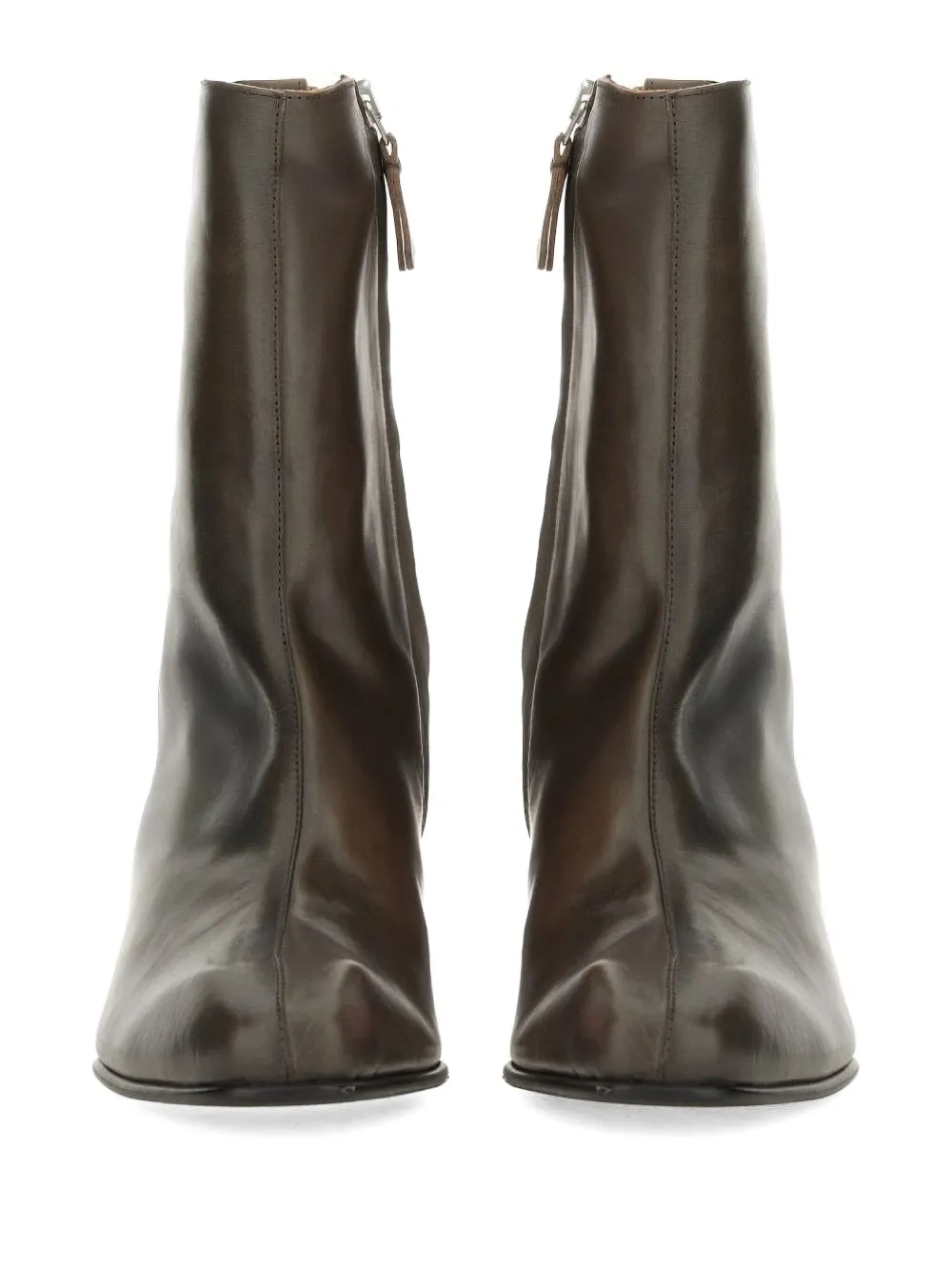 OUR LEGACY Leren enkellaarzen Bruin