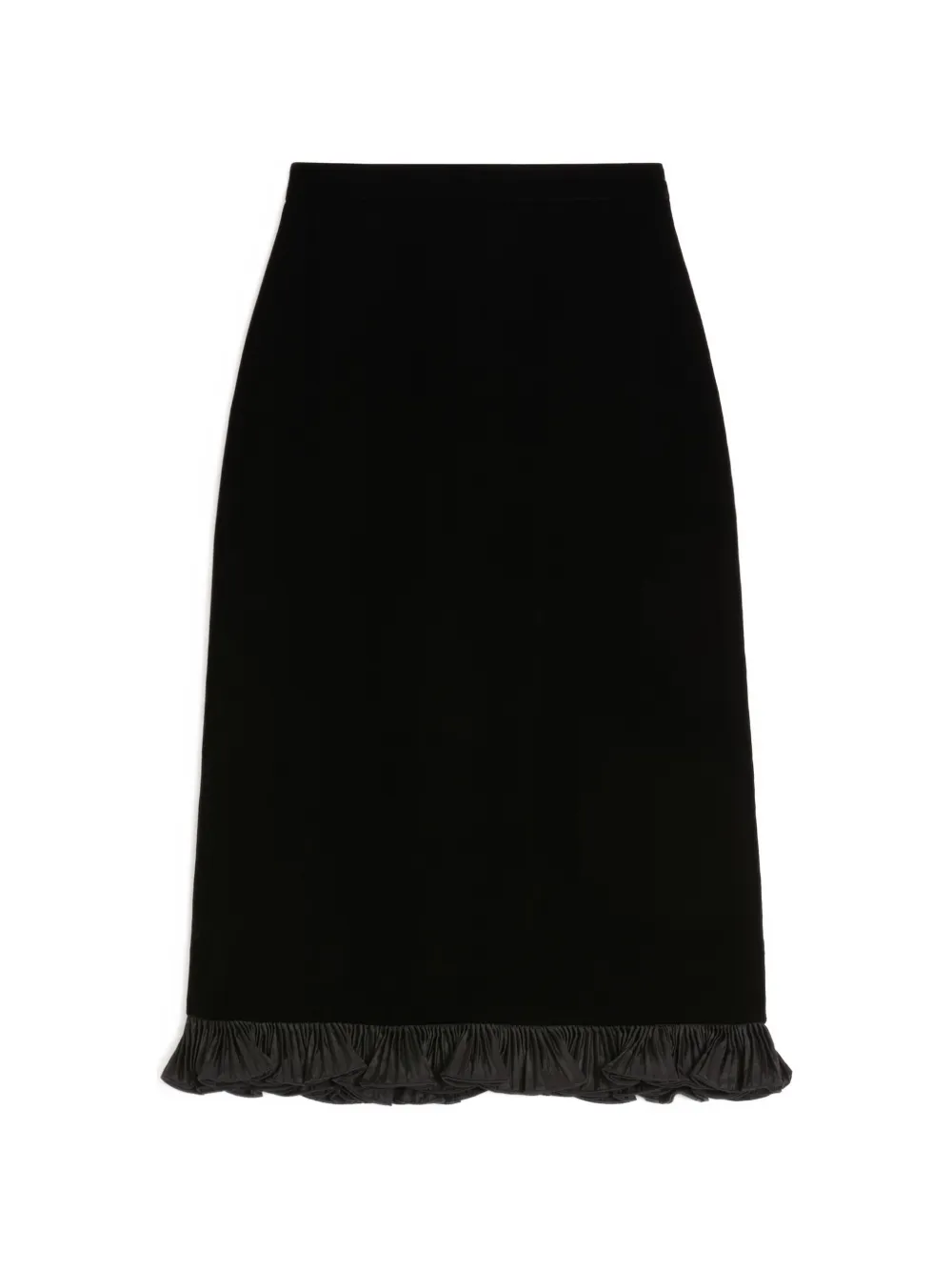 Valentino Garavani jupe sablé en velours - Noir Valentino Garavani jupe sablé en velours - Noir