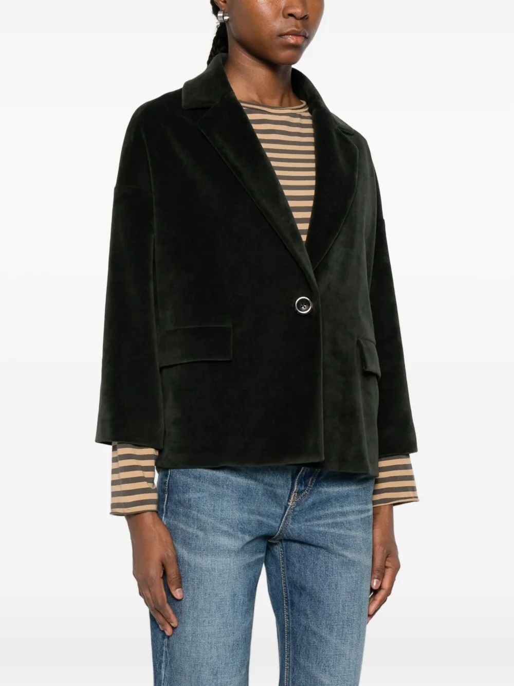 Circolo 1901 Blazer met enkele rij knopen Groen