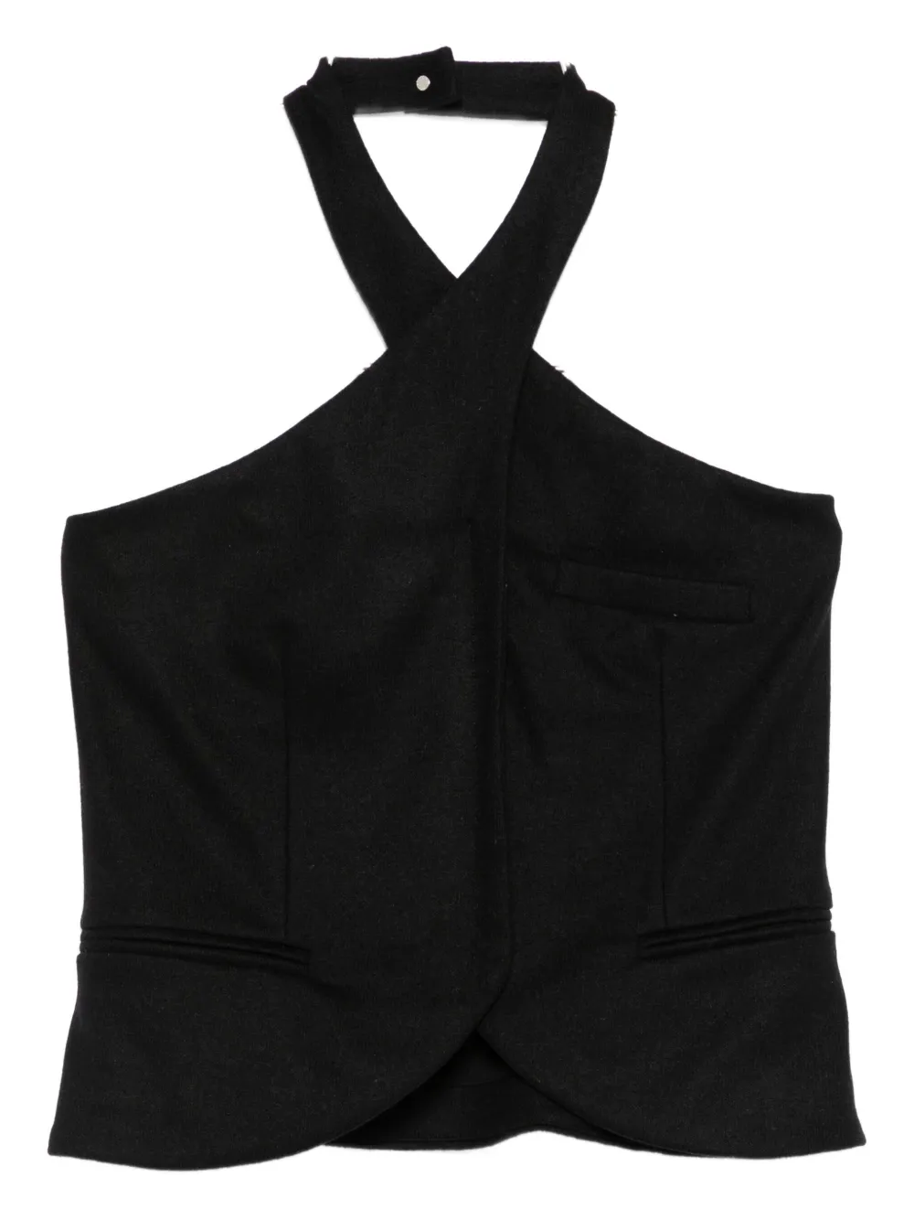 Giorgio Armani top con cuello halter | negro | Image 1