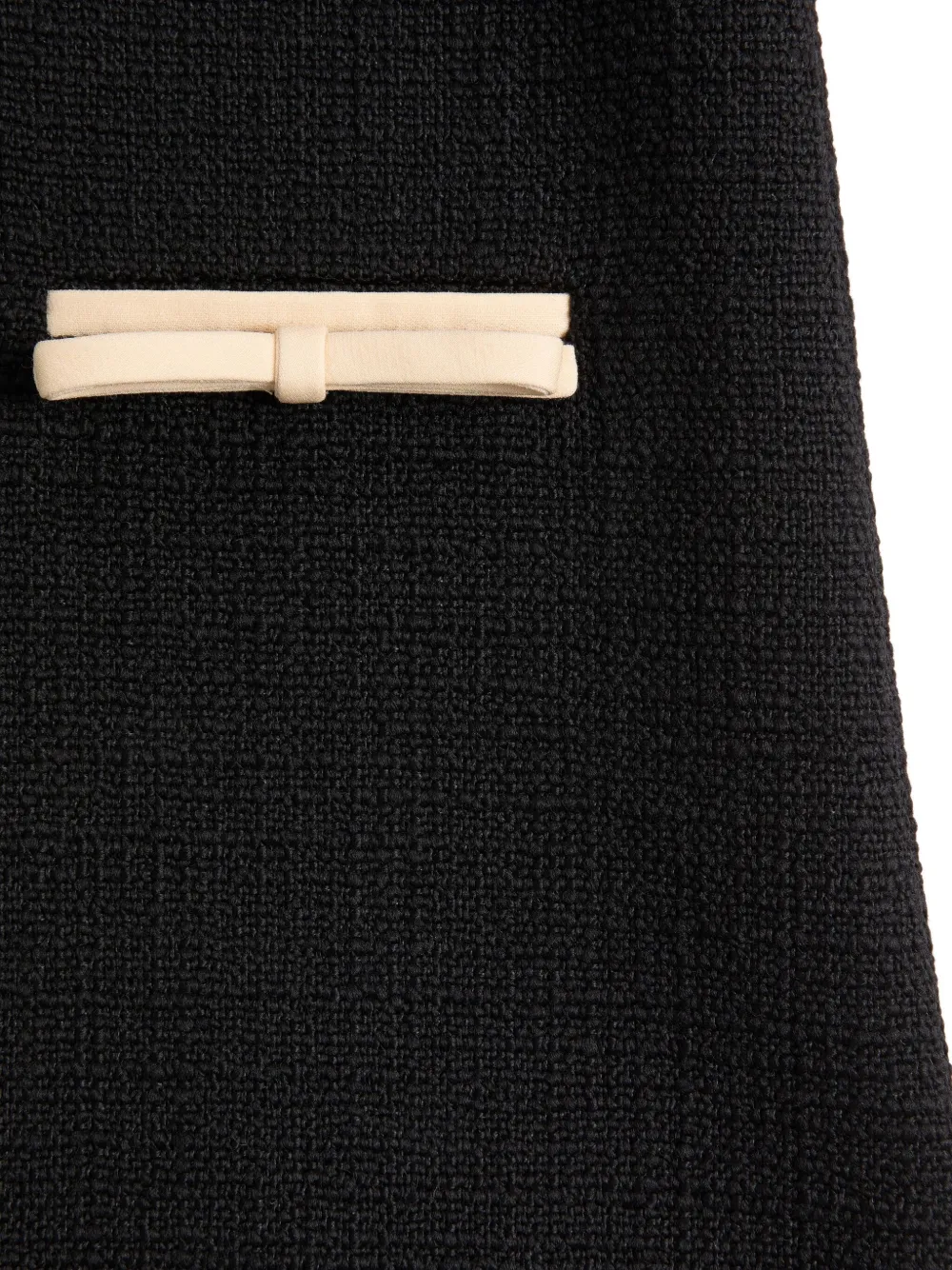 Valentino Short Dress In Plain Wool Tweed In Black