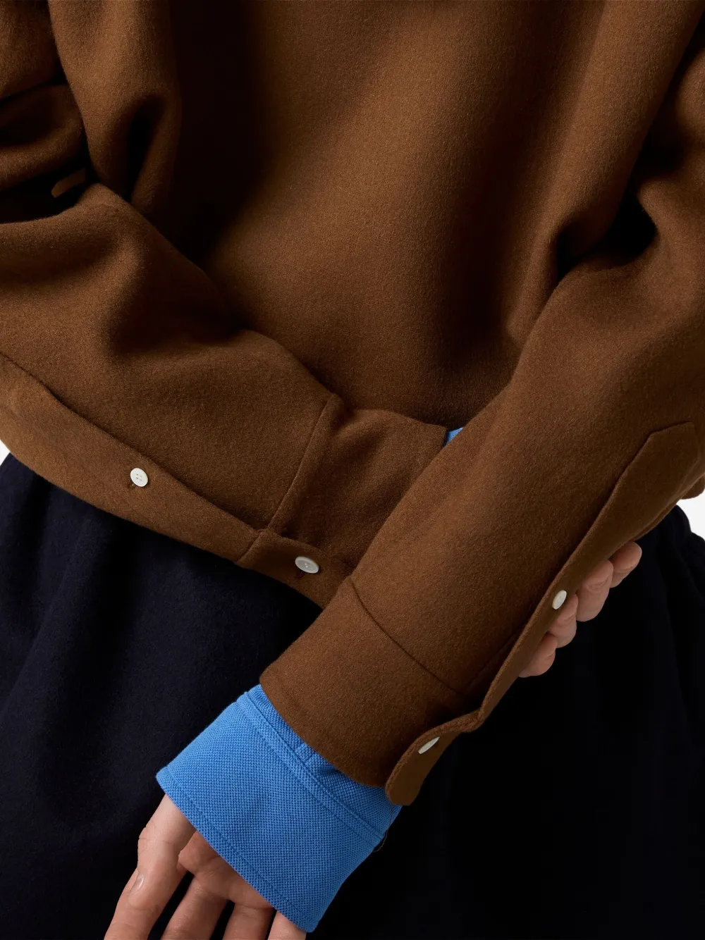 Miu Blouse met geborduurd logo Bruin