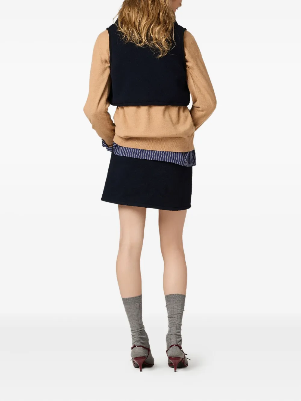 Miu Miu Fleece Top In Blue