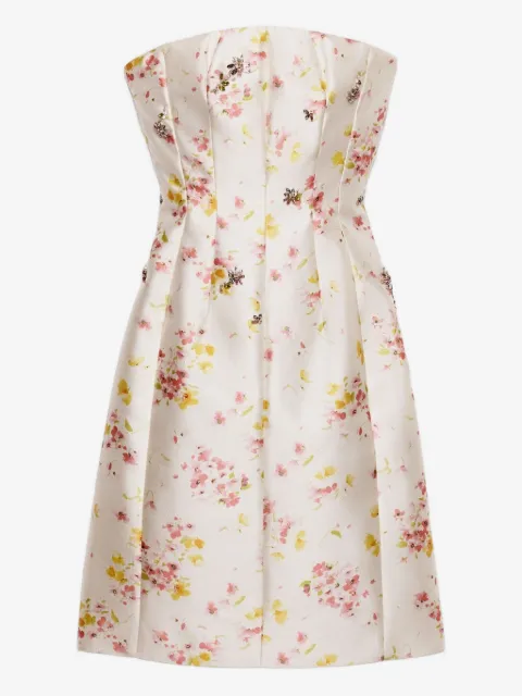 Prada floral-print embellished mini dress