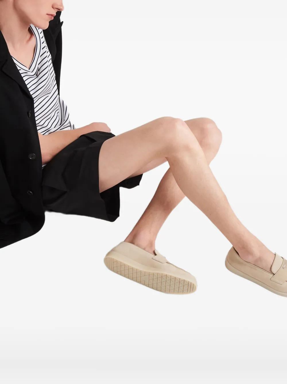 Prada Suede loafers Neutrals