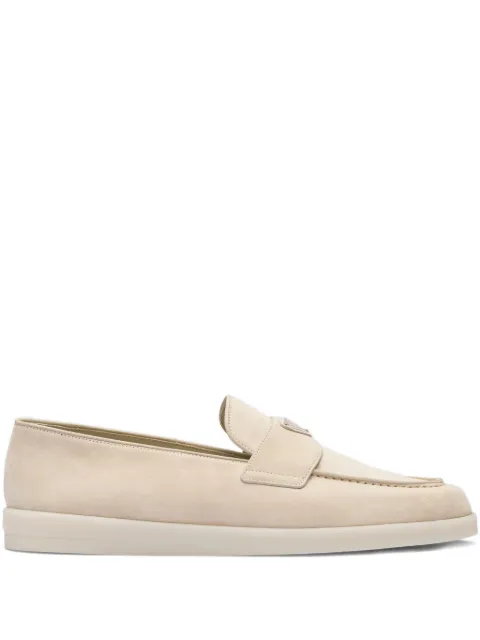 Prada mocasines con logo triangular