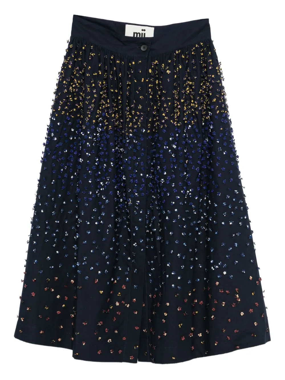 Mii Sequin-embellished Skirt In Blue