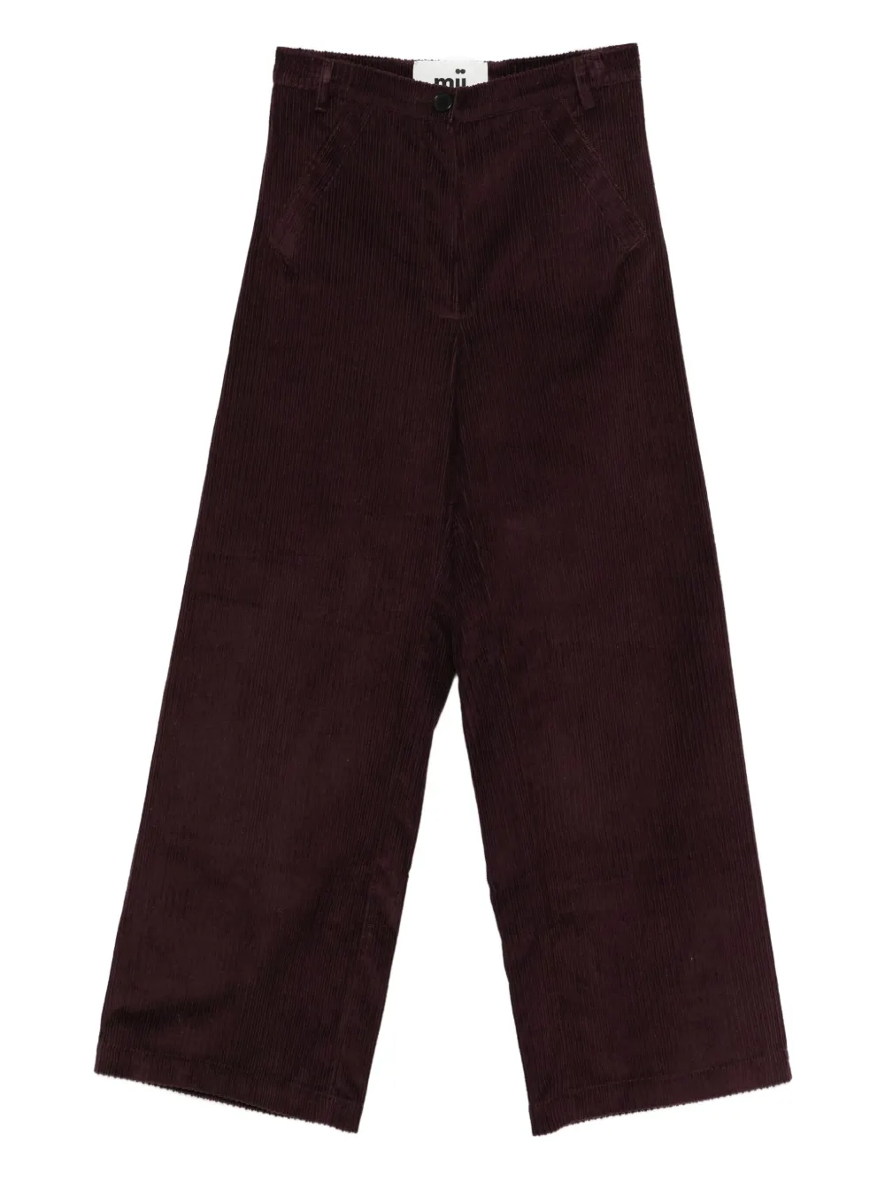 Mii Corduroy Straight-leg Trousers In Multi