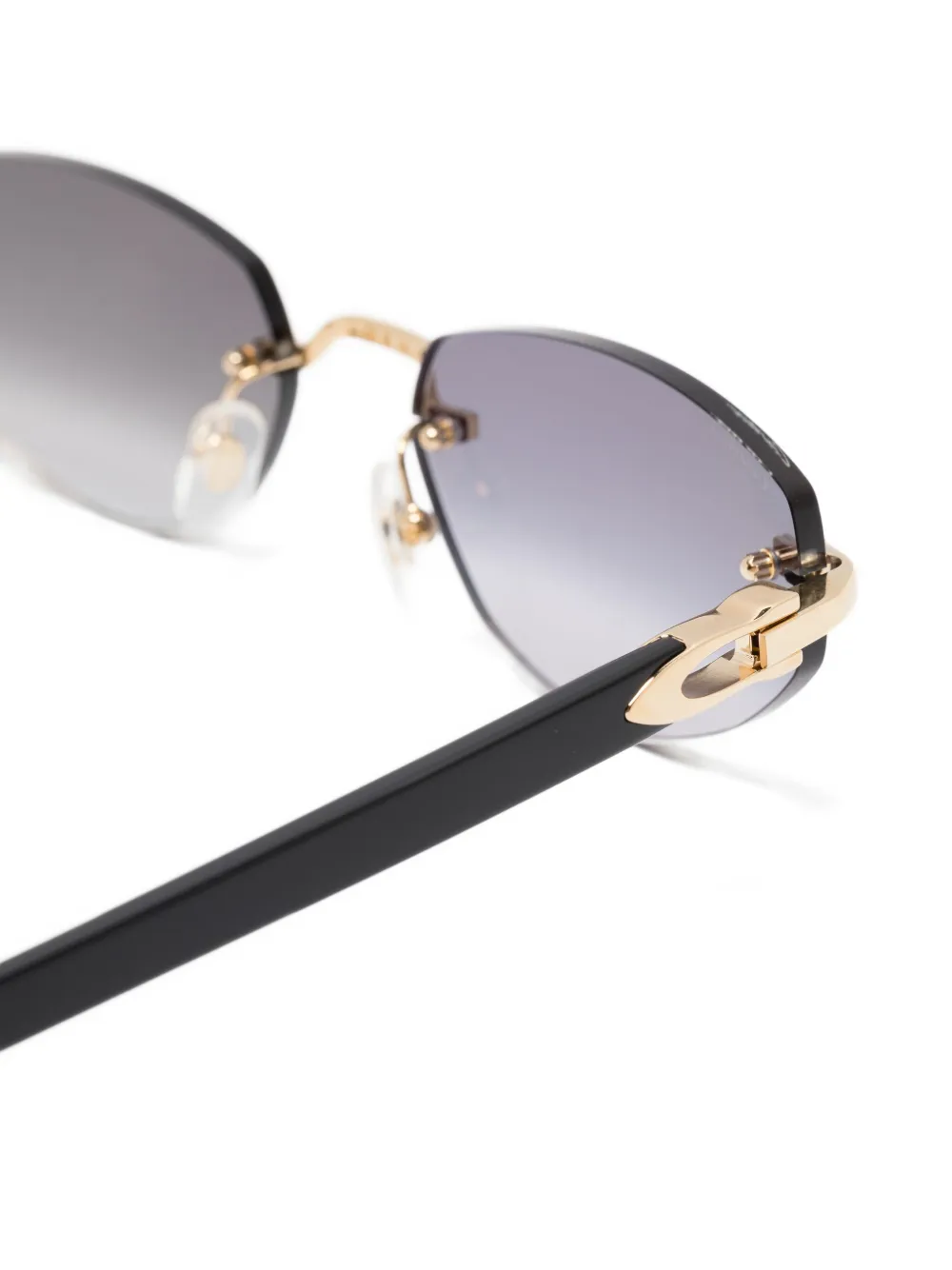 Cartier Eyewear Zonnebril met geometrisch montuur Zwart