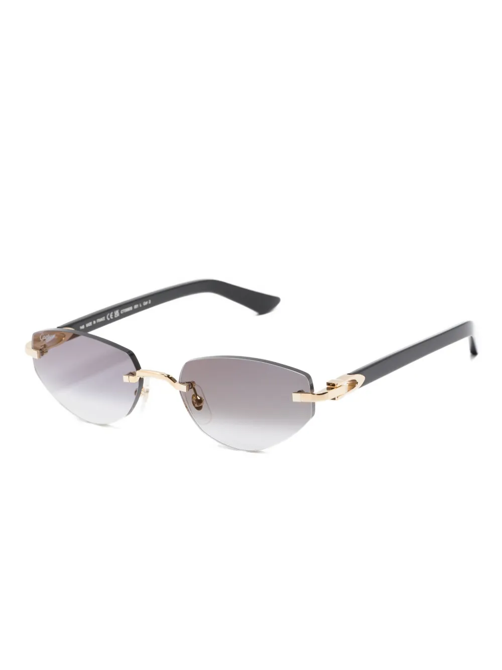 Cartier Eyewear Zonnebril met geometrisch montuur - Zwart