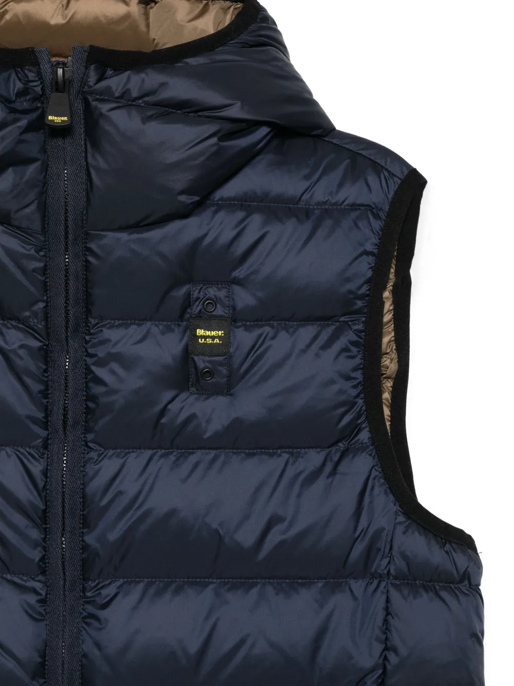Blauer Arden bodywarmer met capuchon Blauw
