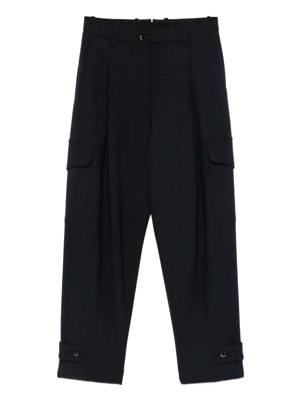 Nine In The Morning pleat-detail cargo trousers - Blu