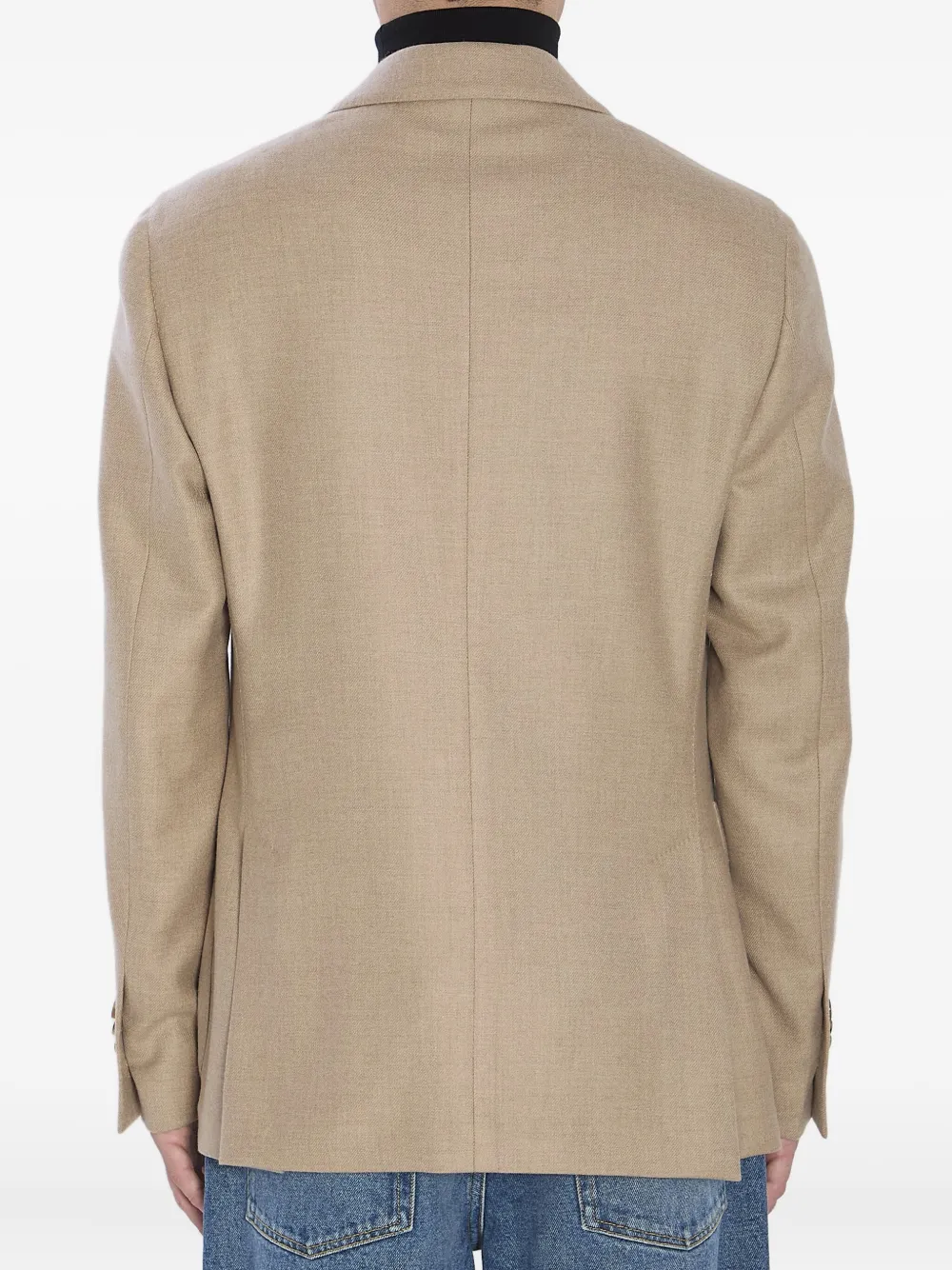 Lardini Cashmere Jacket Featuring Buttoned Cuffs In Brown