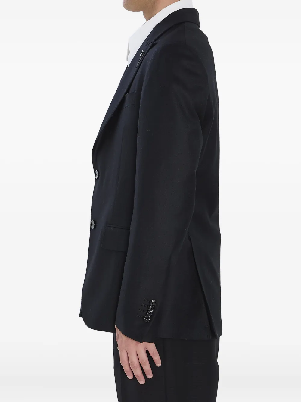 Lardini Virgin Wool And Cashmere Blend Jacket In Black