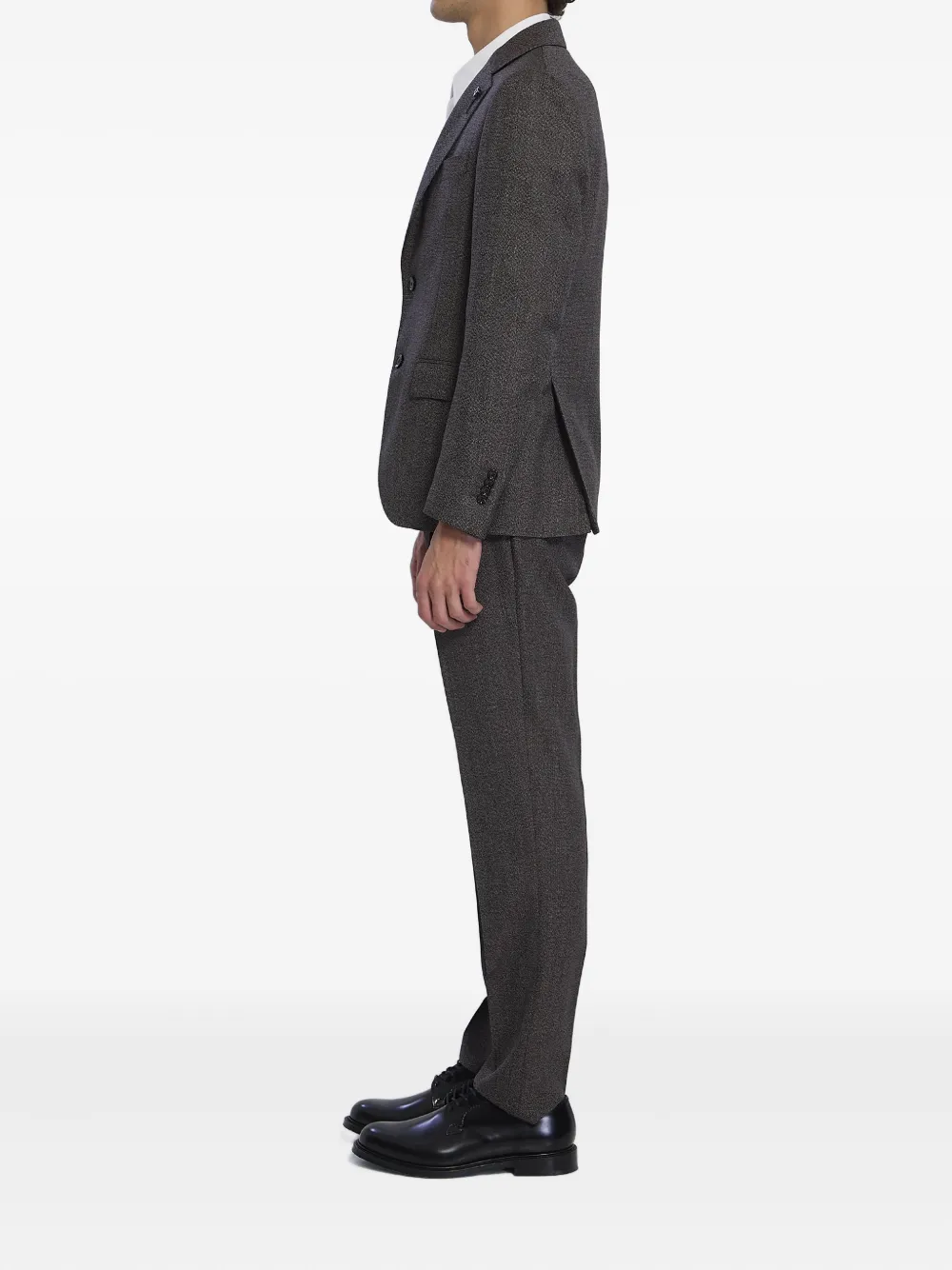 Lardini Single-breasted Suit In Brown