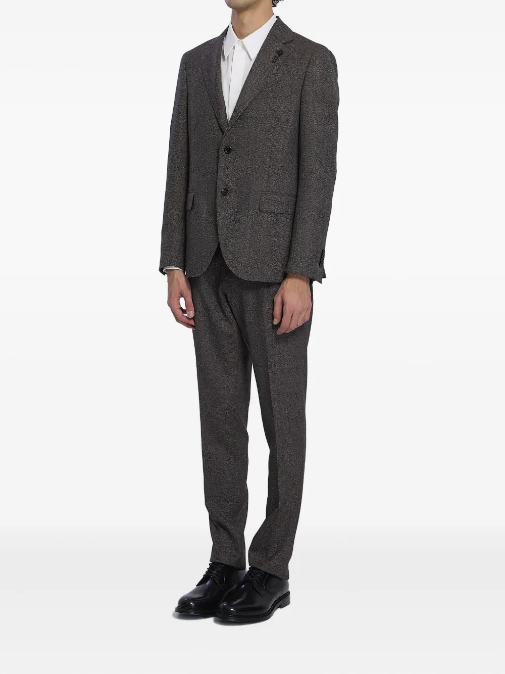Lardini Single-breasted Suit In Brown