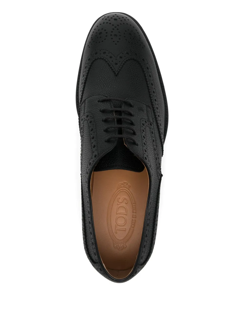 Tod's Leren derby schoenen Zwart