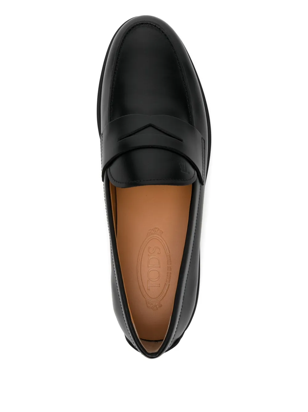 Tod's Leather Loafers In Black