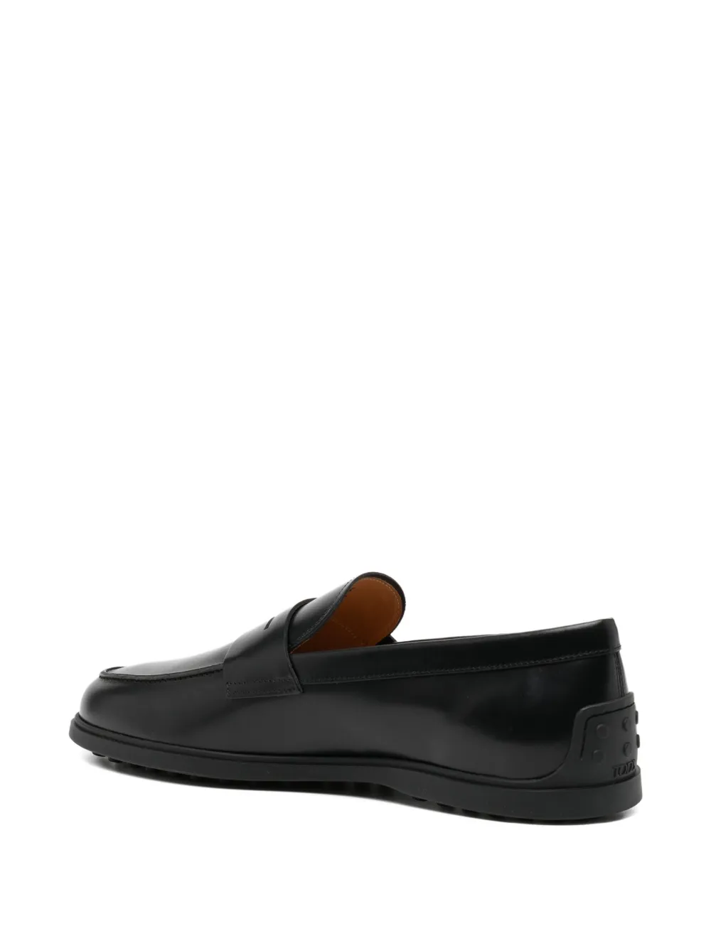 Tod's Leather Loafers In Black