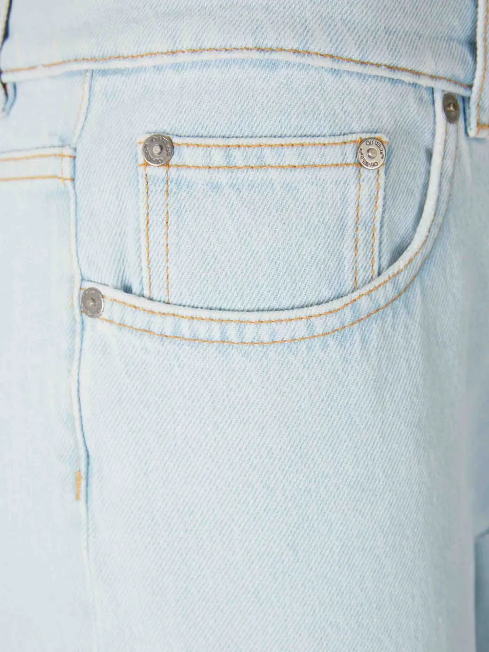 Off-white Cotton Jeans In Blue
