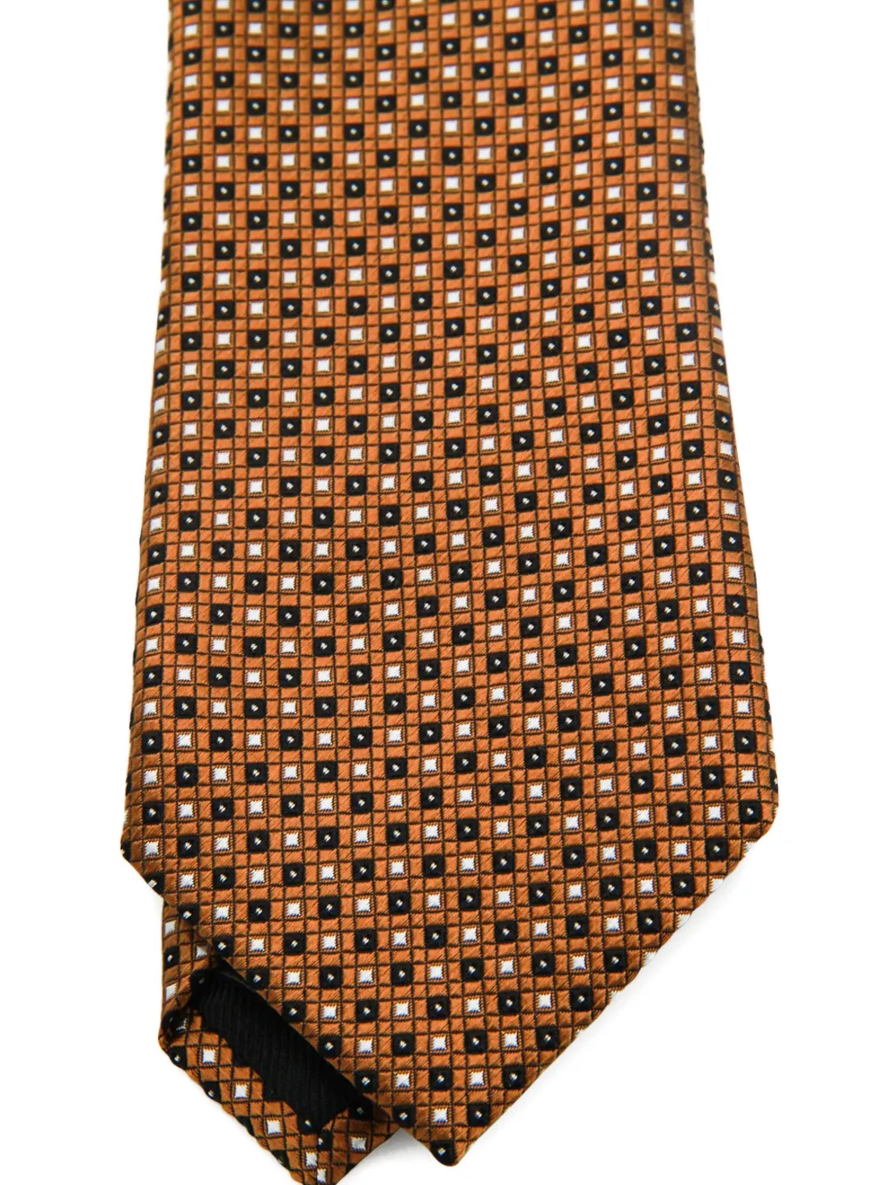 Zegna geometric-pattern tie - Bruin
