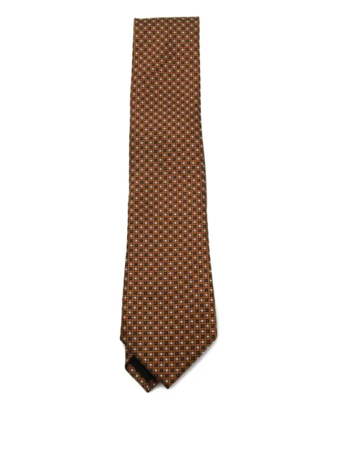 Zegna geometric-pattern tie