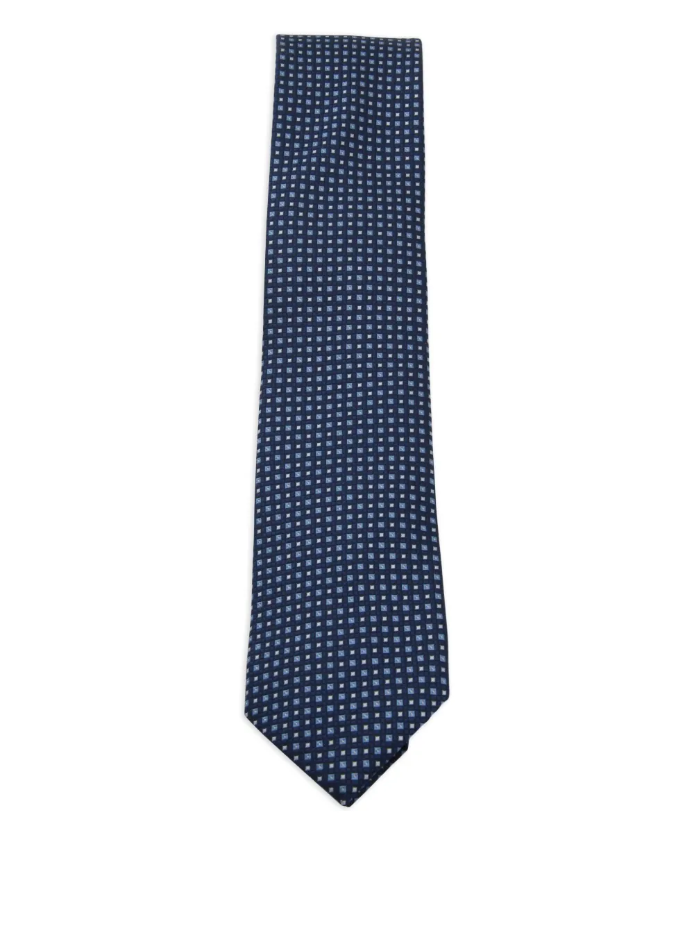 Zegna geometric-pattern tie | Blue | Image 1