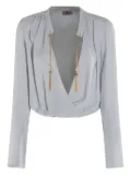 Elisabetta Franchi chain-tassel detail blouse - STARLIGHT