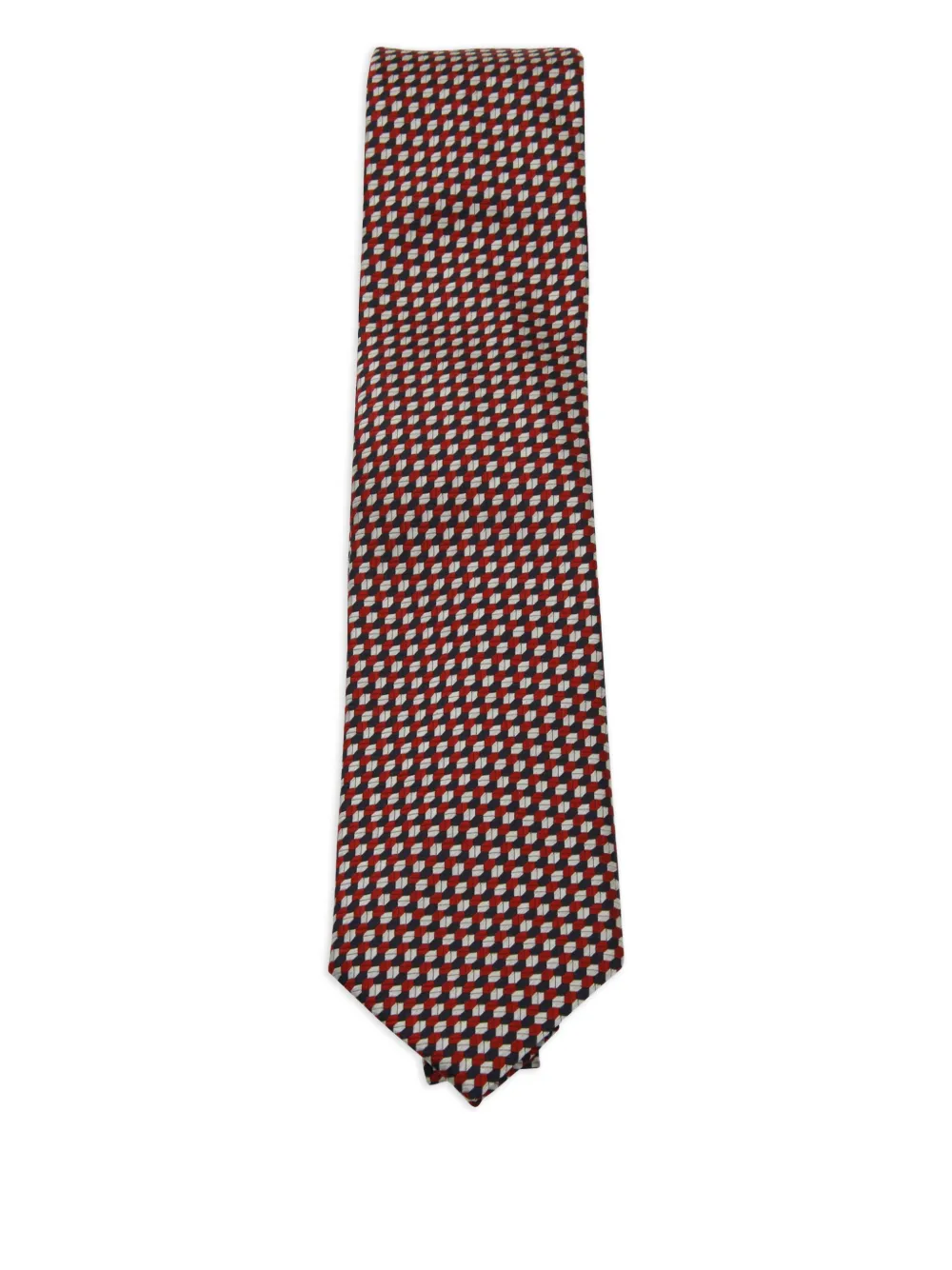 Zegna geometric-pattern tie | Red | Image 1