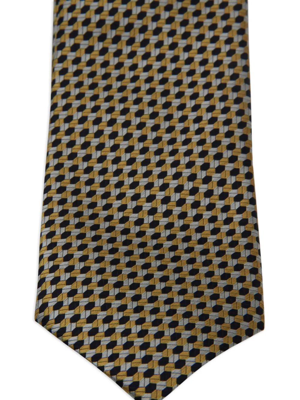 Zegna geometric-pattern tie - Geel
