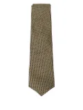 Zegna geometric-pattern tie - Yellow