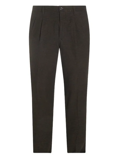 Incotex pantalones con pinzas y motivo de cuadros