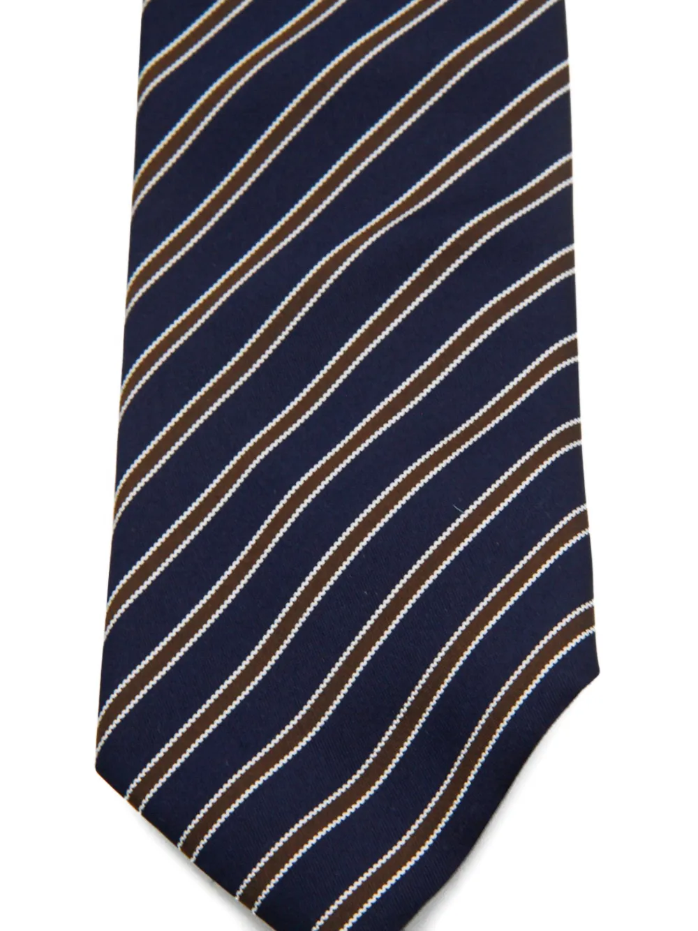 Zegna diagonal-striped tie - Blauw