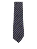 Zegna diagonal-striped tie - Blue