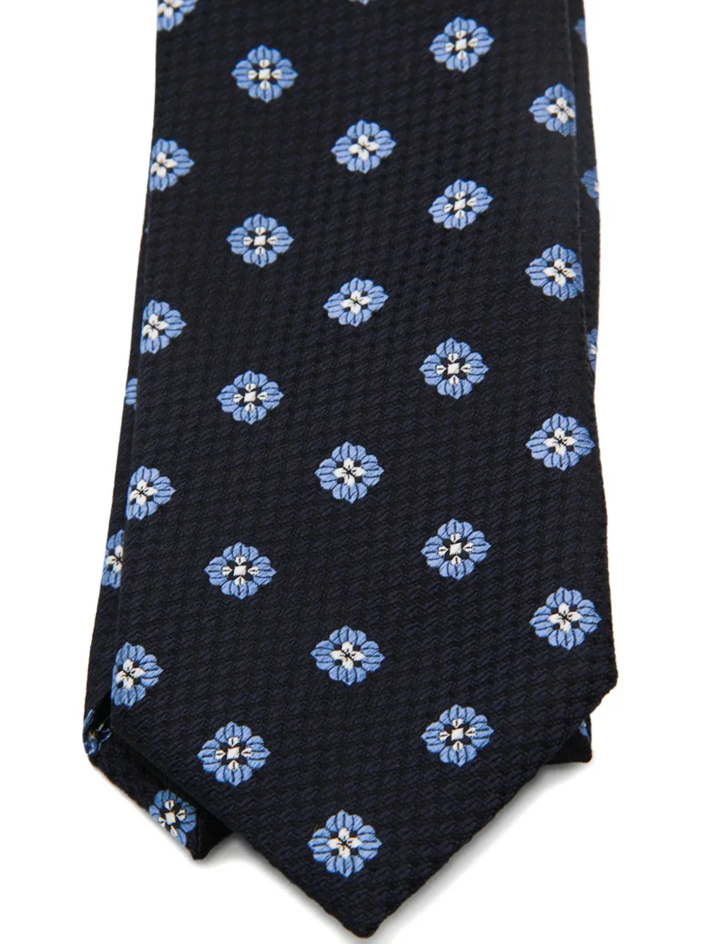 Zegna floral-pattern tie - Blauw