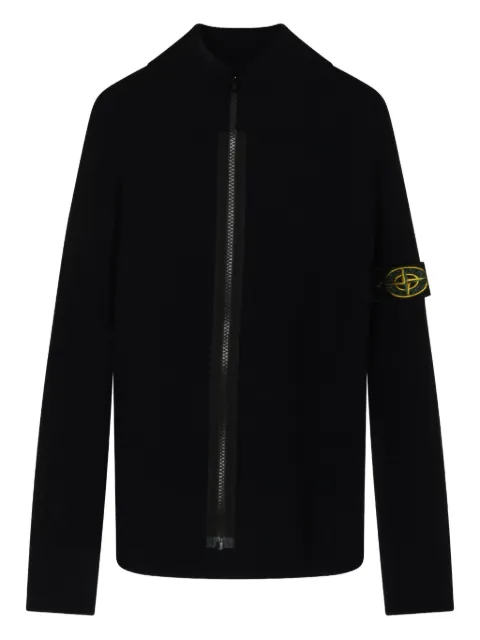 Stone Island Junior ribbed zip-up sweater
