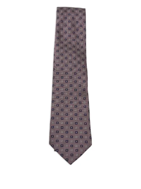 Zegna geometric-patterned tie